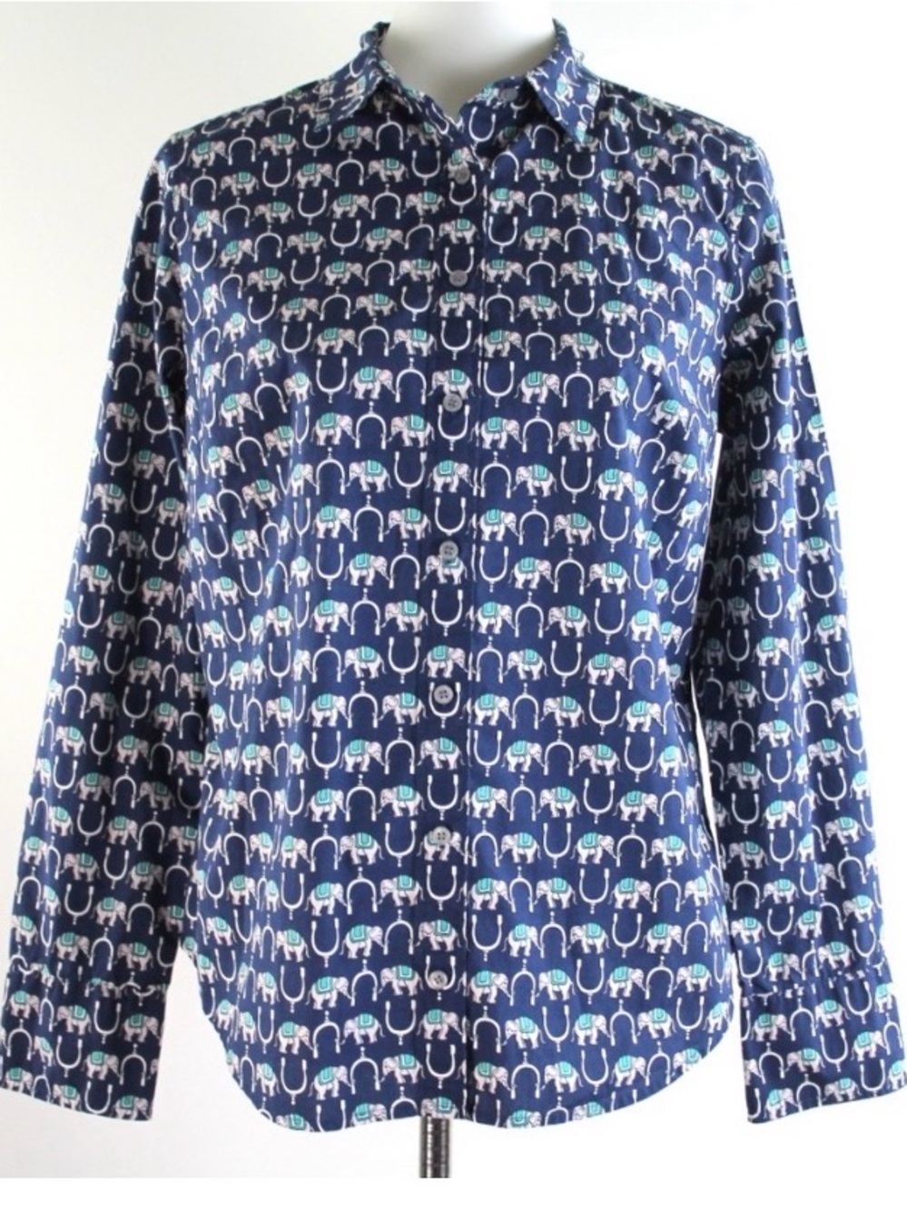 J.Crew Elephant Shirt 100% Cotton Unique